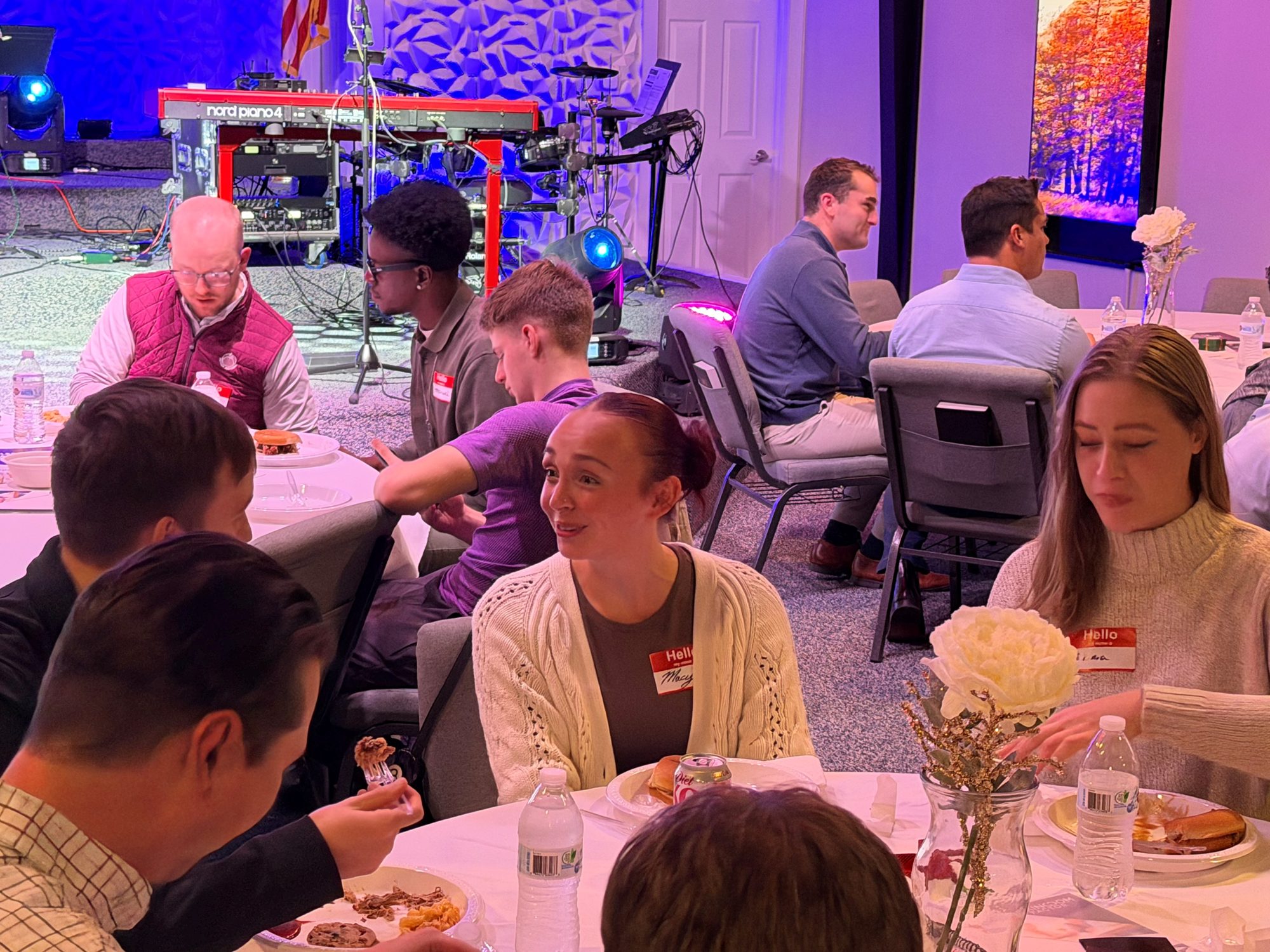 Ascend Leadership members sharing a meal and conversation at a cohort gathering